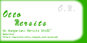 otto mersits business card